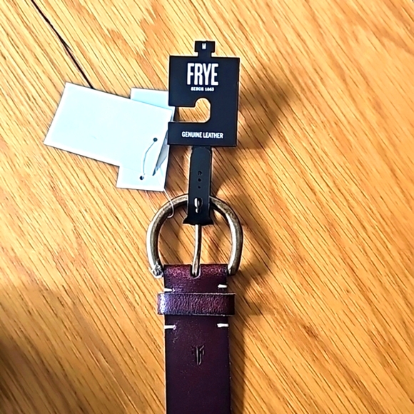 NWT, Frye Flat Leather Belt, 35mm brown, Small - Picture 2 of 3